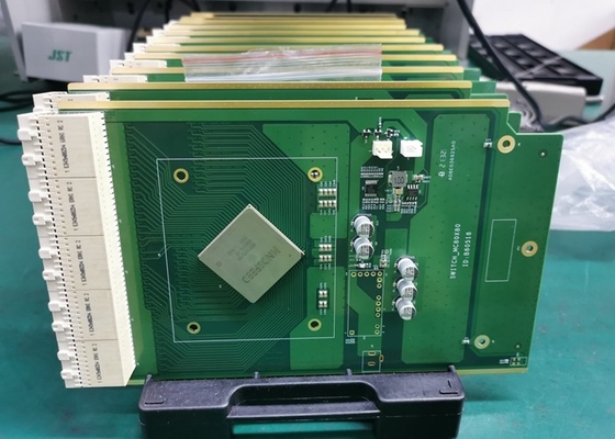 Verde superficial de la asamblea del PWB del soporte 30-140c de Fr4-Standard Tg 1 para la tecnología de proceso video